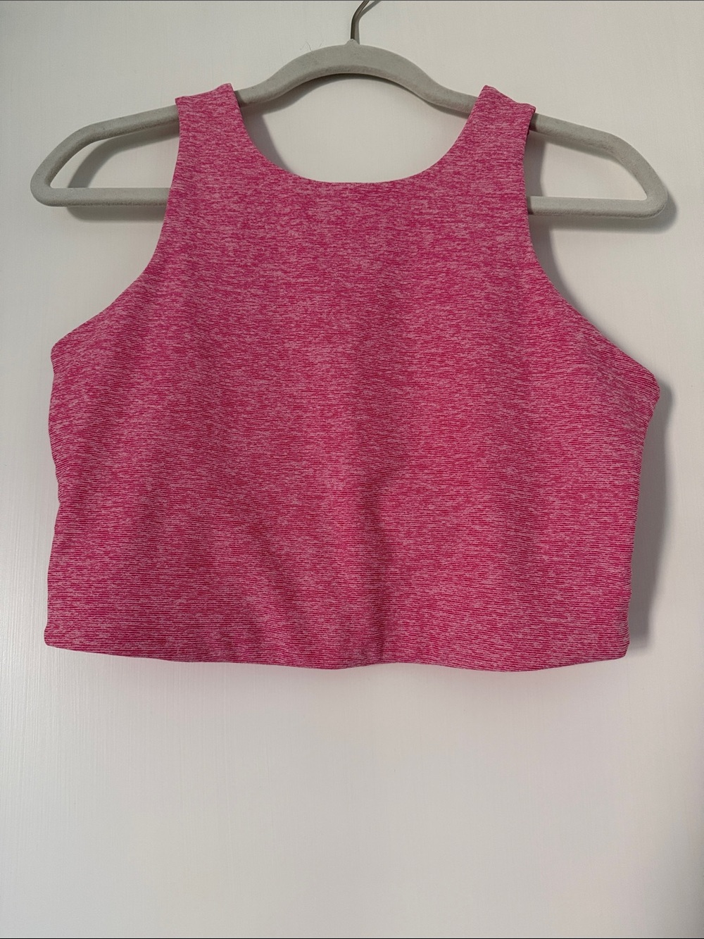 Outdoor Voices Heathered Hot Pink Cropped Tank